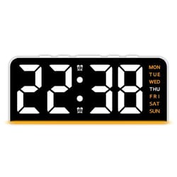 digital led alarm clock with dual alarm snooze and date display