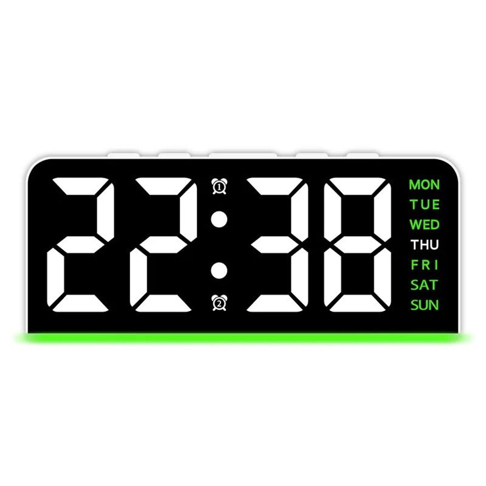 Digital LED Alarm Clock With Dual Alarm Snooze And Date Display 4