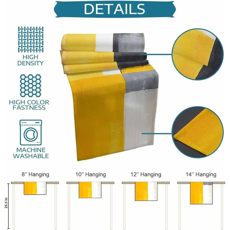 Abstract Linen Table Runner Modern Geometric Dining Table Decor 1