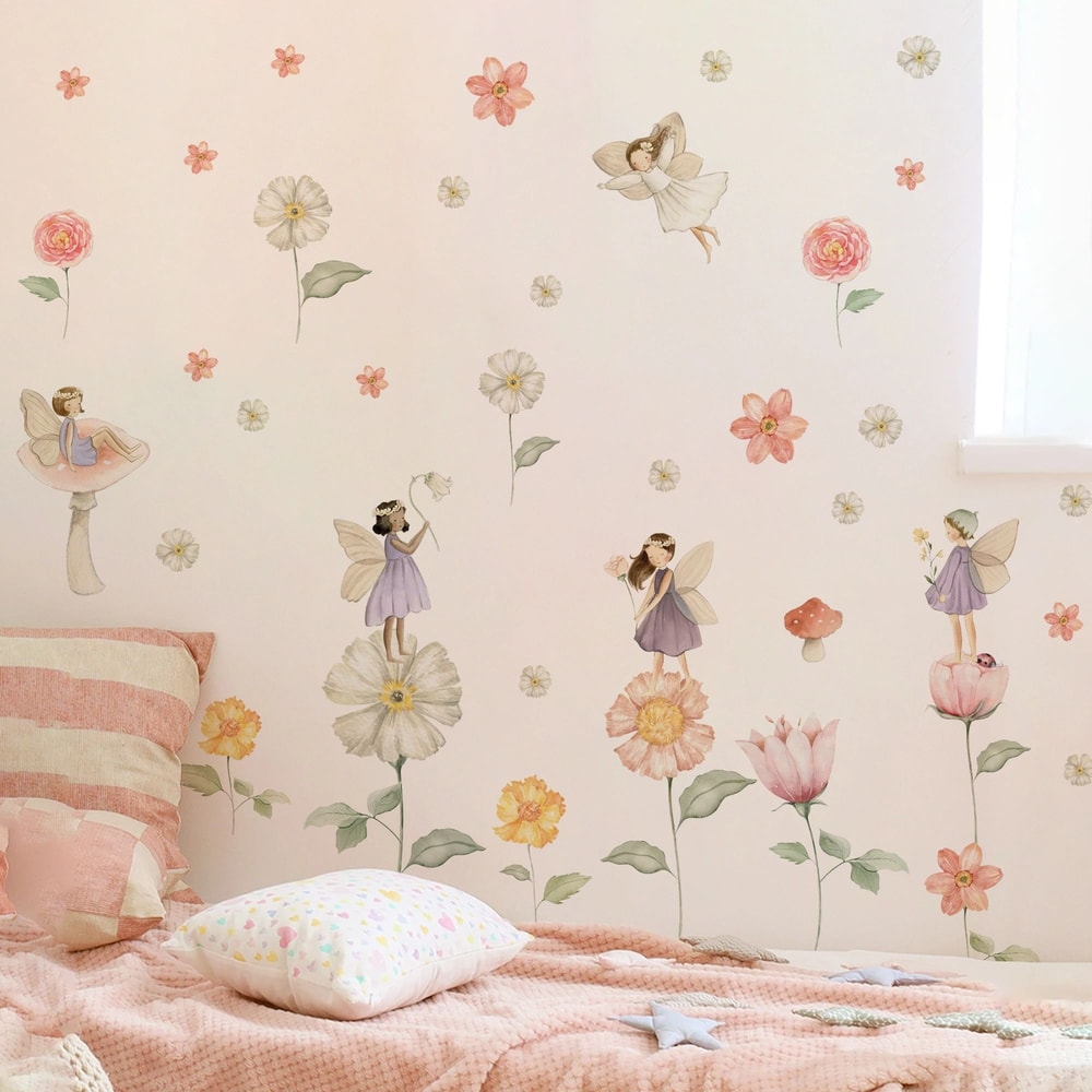 Watercolor Unicorn Wall Stickers Rainbow Kids Room Nursery Wall Decor 8