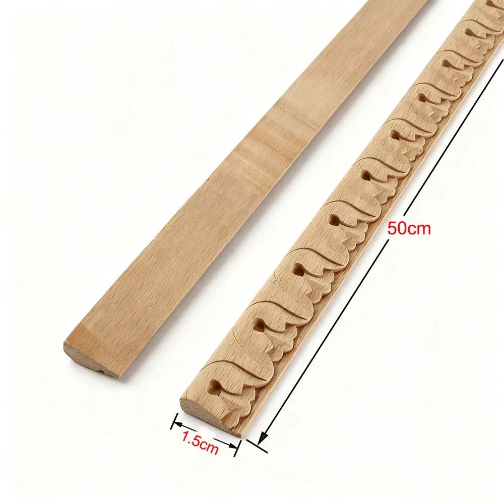 Exquisite Wood Carved Applique Decorative Furniture Trim Onlay 12