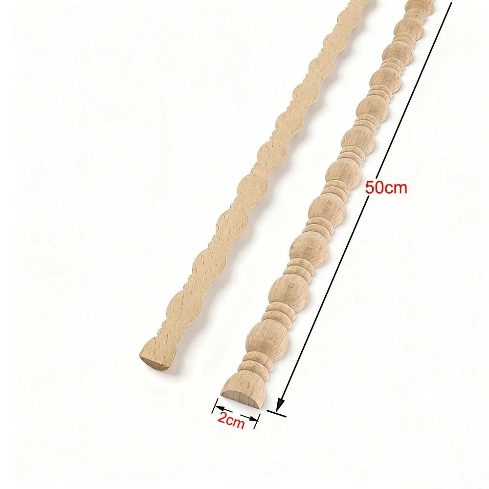 Exquisite Wood Carved Applique Decorative Furniture Trim Onlay 13