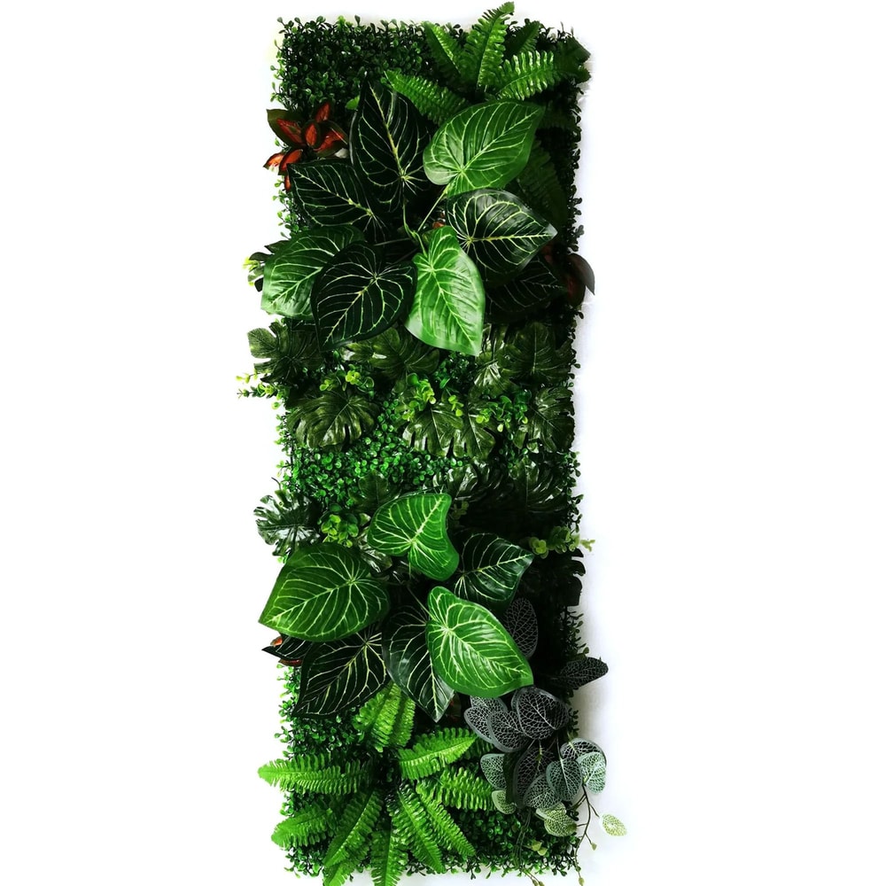 Artificial Rose Plant Wall Panel Green Grass Floral Wall Decor Backdrop 3