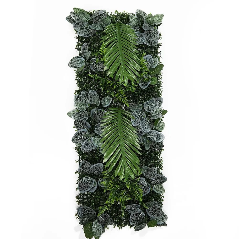 Artificial Rose Plant Wall Panel Green Grass Floral Wall Decor Backdrop 4