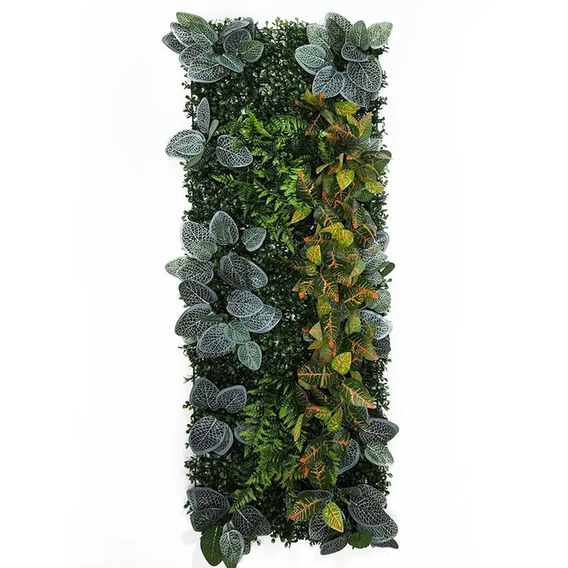 Artificial Rose Plant Wall Panel Green Grass Floral Wall Decor Backdrop 9