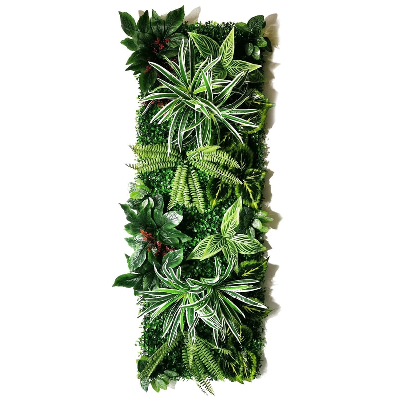 Artificial Rose Plant Wall Panel Green Grass Floral Wall Decor Backdrop 11