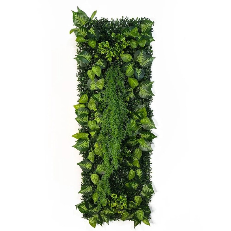 Artificial Rose Plant Wall Panel Green Grass Floral Wall Decor Backdrop 12