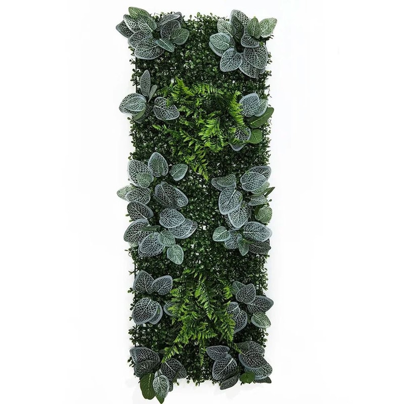 Artificial Rose Plant Wall Panel Green Grass Floral Wall Decor Backdrop 26