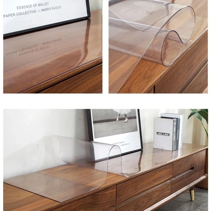 Clear PVC Table Protector Transparent Waterproof Table Cover Mat 12