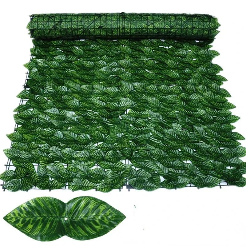 Artificial Ivy Privacy Fence Panel Green Hedge Screen For Balcony Garden 7