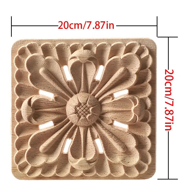 European Style Wood Corner Applique Floral Carved Furniture Trim 2