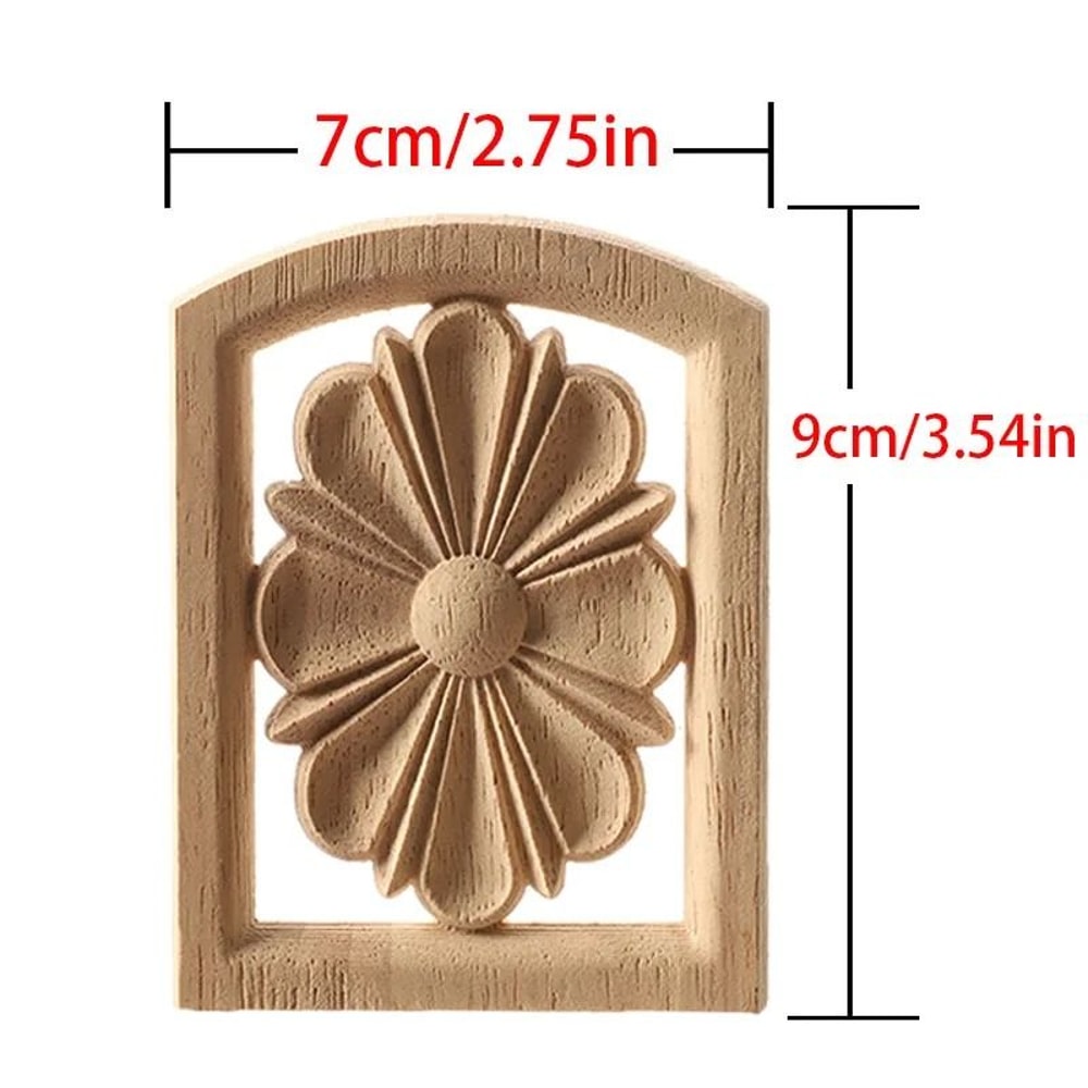 European Style Wood Corner Applique Floral Carved Furniture Trim 17