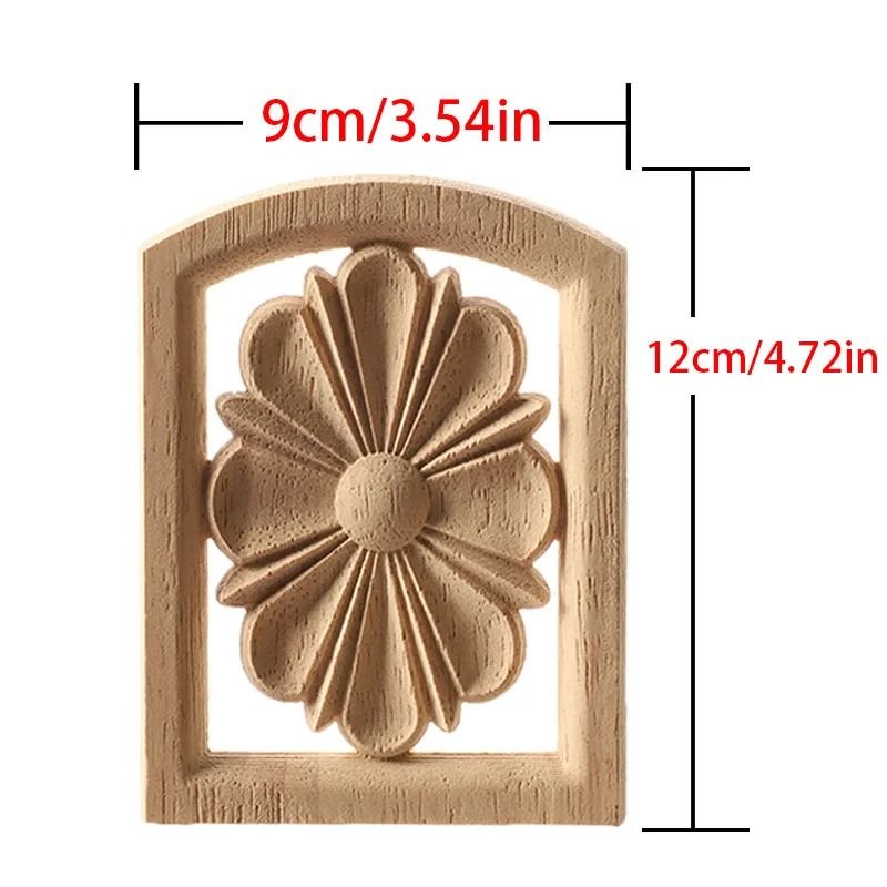 European Style Wood Corner Applique Floral Carved Furniture Trim 19