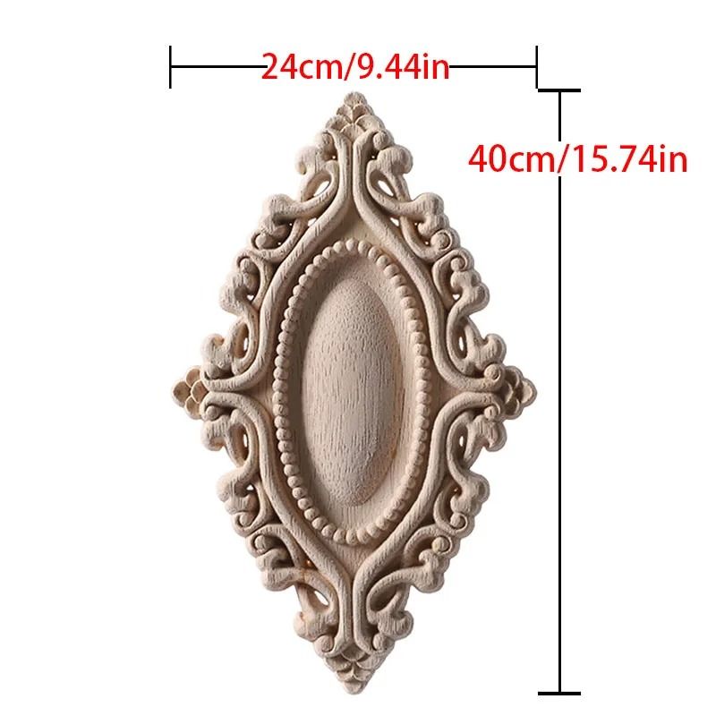 Upright Wood Carving Applique Strip Decorative Furniture Trim 0