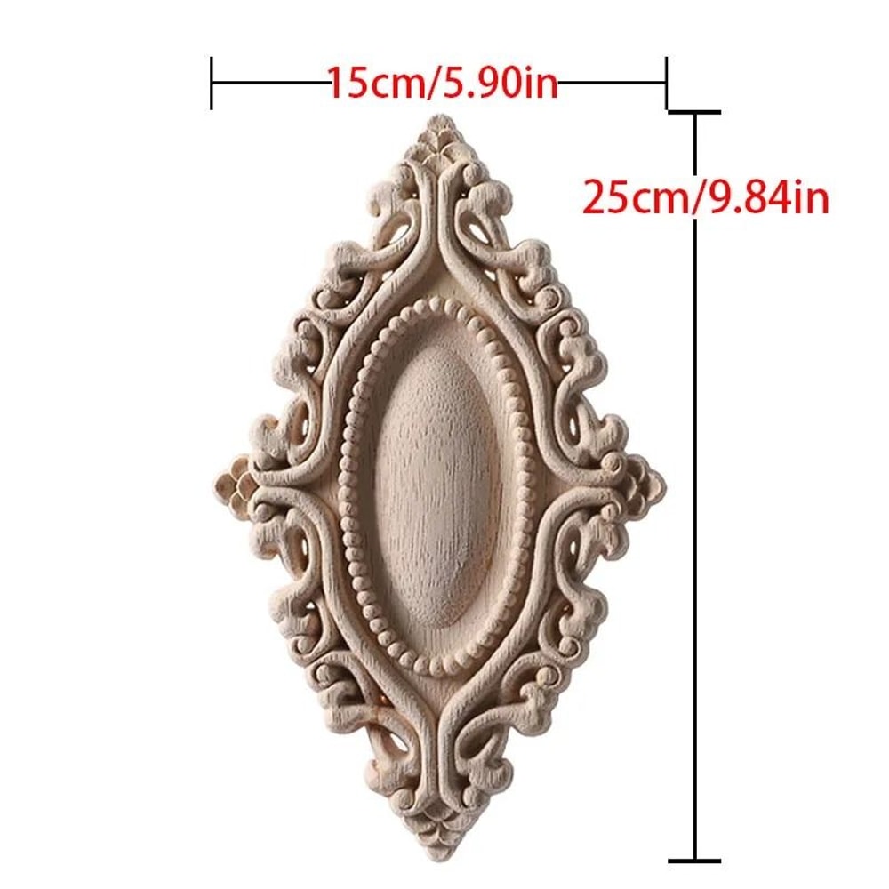Upright Wood Carving Applique Strip Decorative Furniture Trim 1