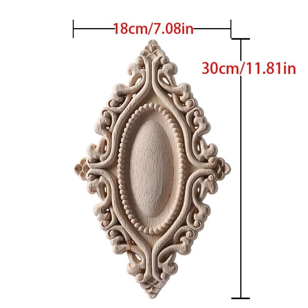 Upright Wood Carving Applique Strip Decorative Furniture Trim 2