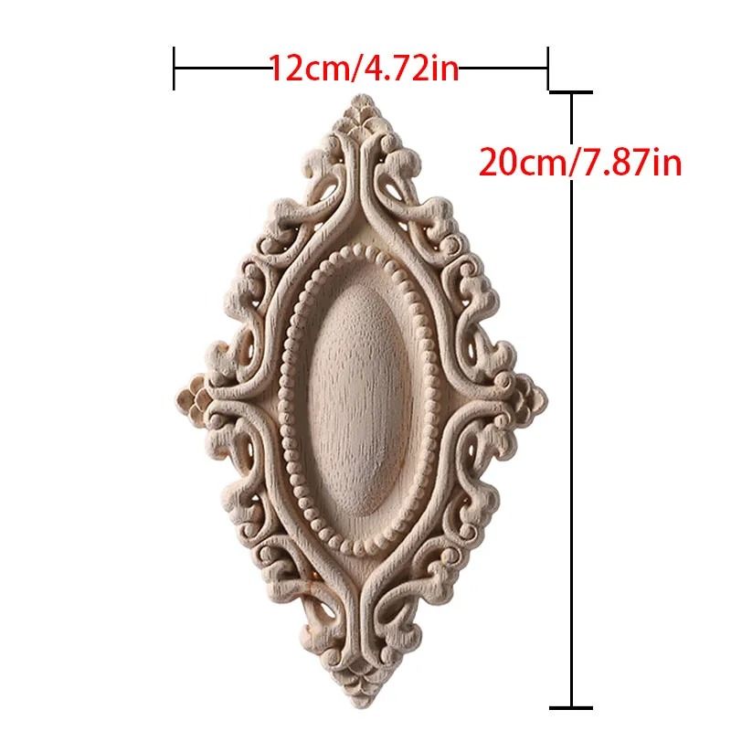 Upright Wood Carving Applique Strip Decorative Furniture Trim 3