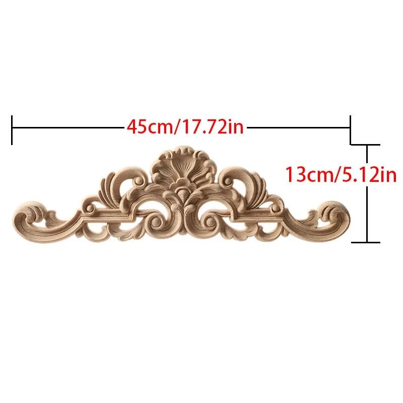 Upright Wood Carving Applique Strip Decorative Furniture Trim 7