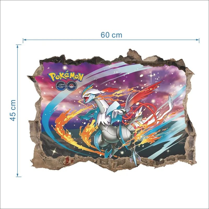 Pikachu Cartoon Wall Sticker Cute Anime Wall Decals For Kids Room 9