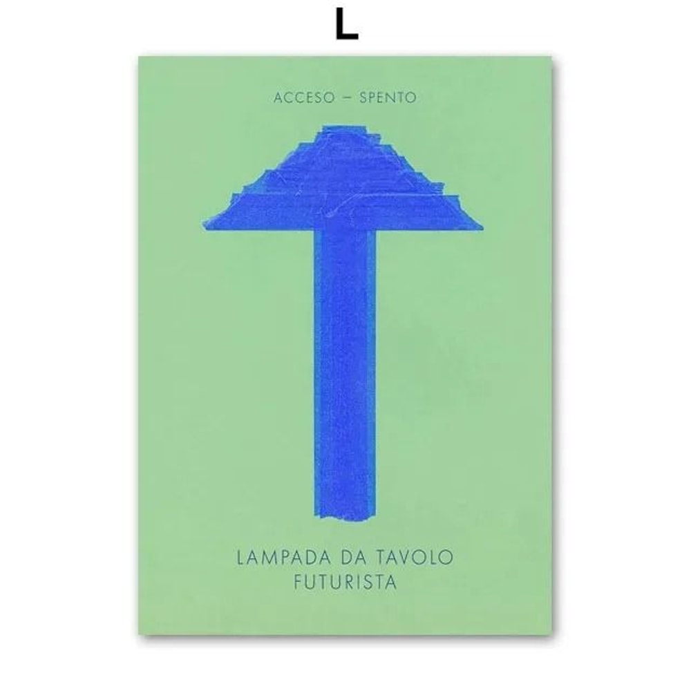 Abstract Crocodile Chair Canvas Wall Art Colorful Modern Poster 12