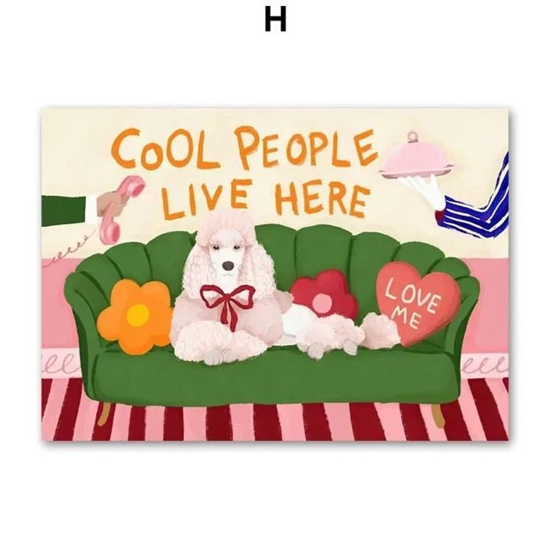 Abstract Crocodile Chair Canvas Wall Art Colorful Modern Poster 8