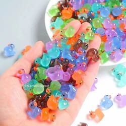 glow in the dark mini resin duck figures for fairy garden and aquarium decor