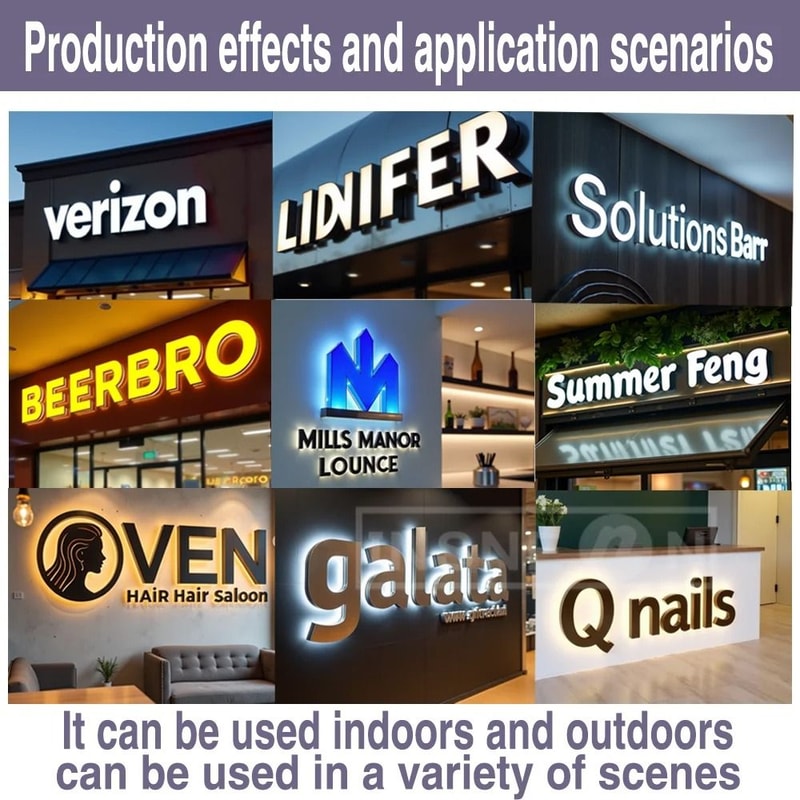 Custom 3D Metal LED Business Sign Backlit Outdoor Illuminated Display 9