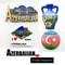 Baku Azerbaijan 3D Resin Fridge Magnet Travel Souvenir Decor 0