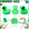 Green Alien Duck Mini Resin Figurines Set Funny Sci Fi Party Decor 3