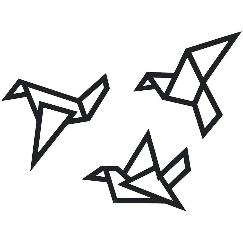 Modern Metal Bird Wall Art Set Minimalist Iron Wall Hanging Decor 0