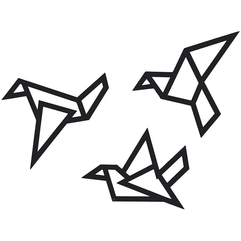 Modern Metal Bird Wall Art Set Minimalist Iron Wall Hanging Decor 0