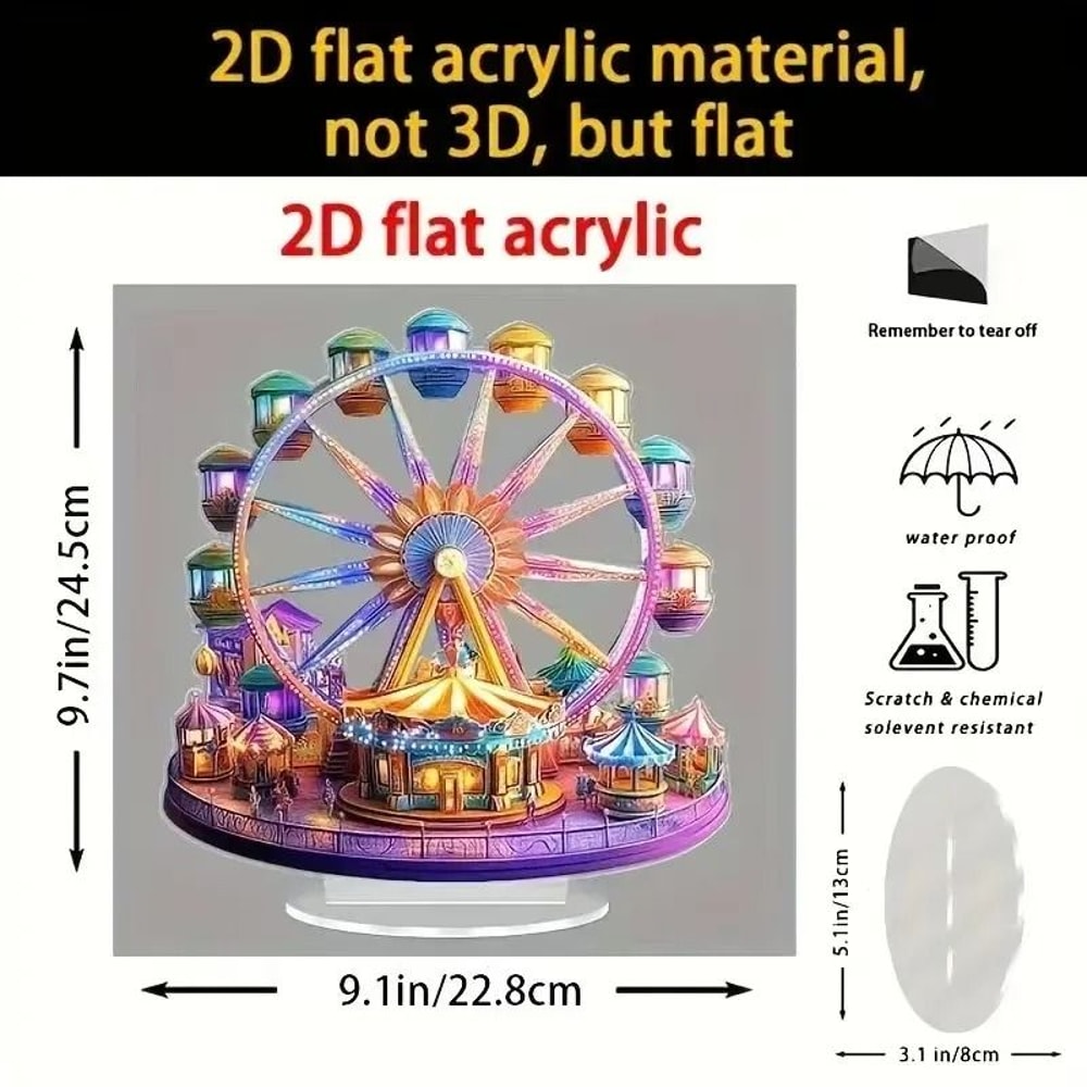 Eid Acrylic Mosque Table Decoration Ramadan Home Decor Centerpiece 0