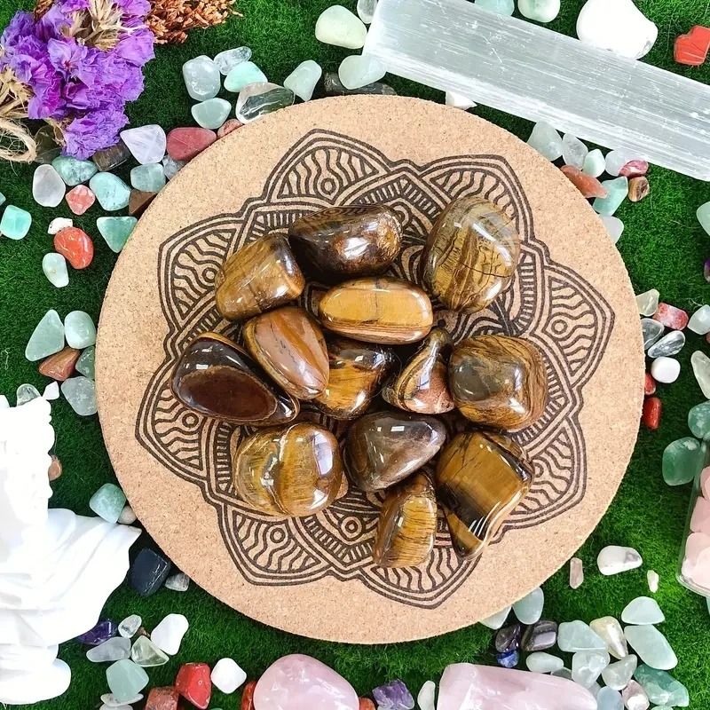 Tiger Eye Tumbled Crystal Stones Polished Natural Gemstone Decor 3