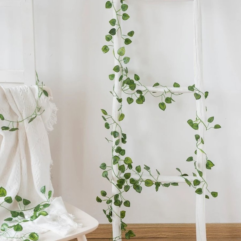 210cm Artificial Hanging Garland Green Vine Leaves Decorative Plant For Home And Events 12