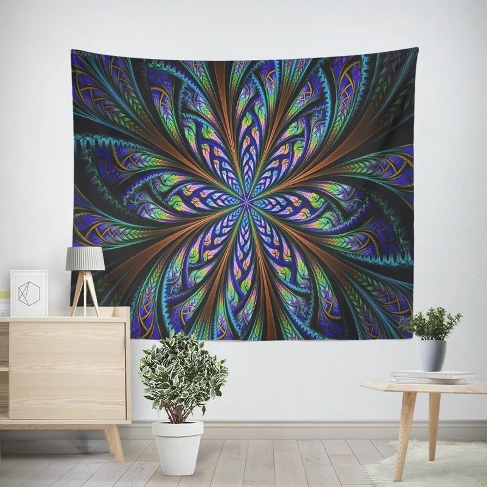 Bohemian Mandala Tapestry Wall Hanging Psychedelic Hippie Room Decor 1