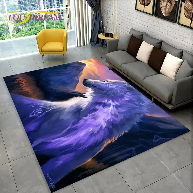 3D Animal Print Area Rug Non Slip Carpet For Living Room Bedroom Decor 9