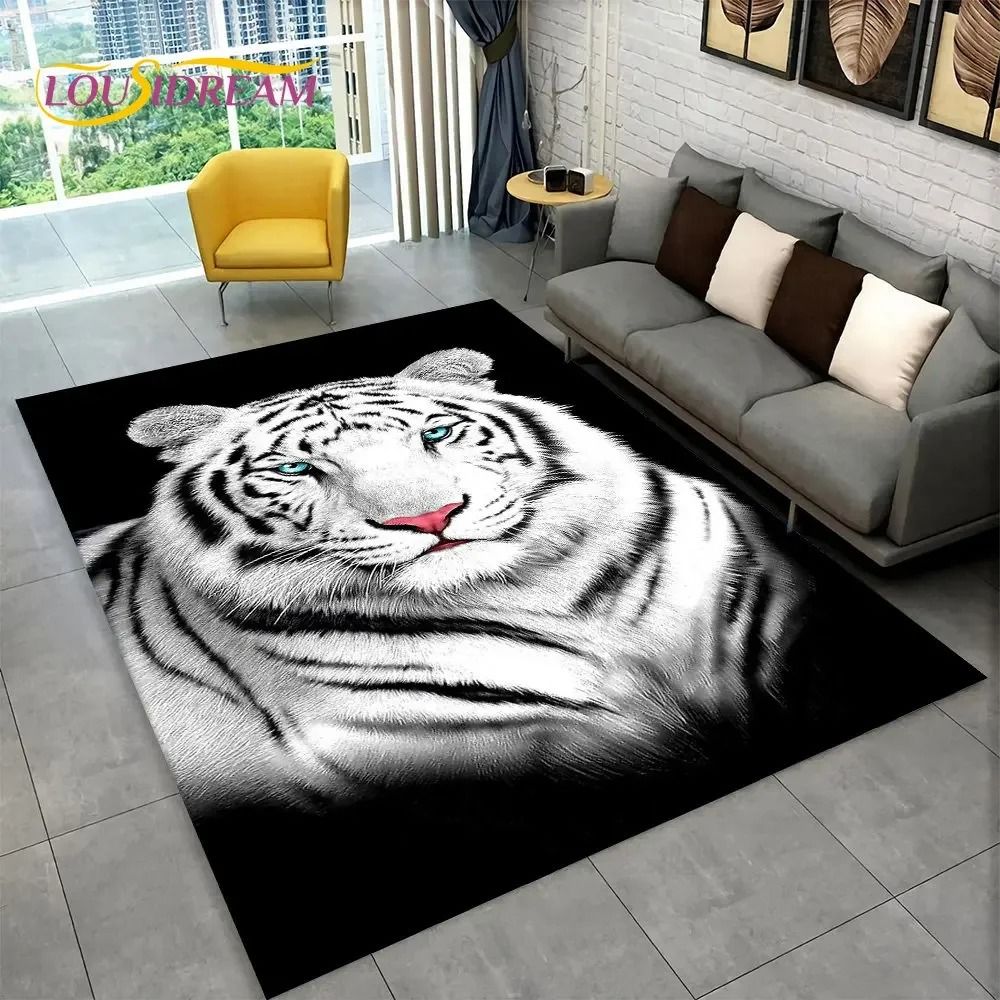 3D Animal Print Area Rug Non Slip Carpet For Living Room Bedroom Decor 12