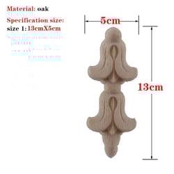 unpainted wood carved applique decorative furniture onlay corner accent