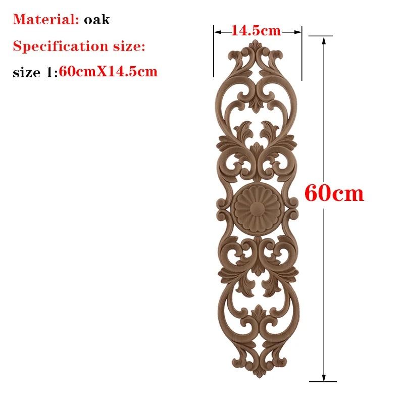Unpainted Wood Carved Applique Decorative Furniture Onlay Corner Accent 4