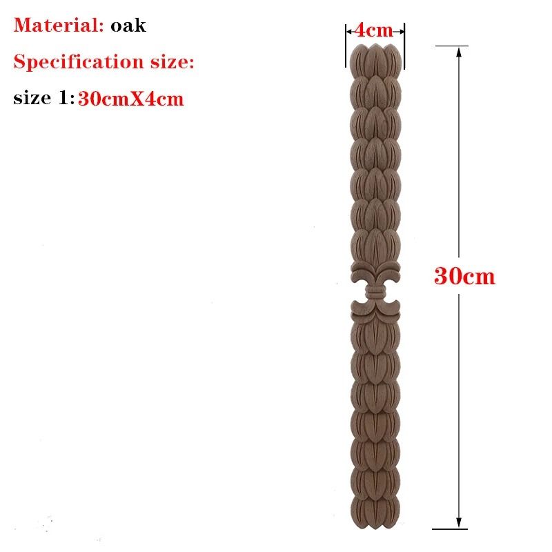 Unpainted Wood Carved Applique Decorative Furniture Onlay Corner Accent 22