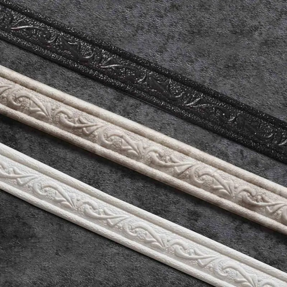 3D Foam Wall Edge Trim Self Adhesive Waterproof Corner Molding Strip 7