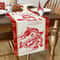 Chinese New Year Dragon Linen Table Runner Spring Festival Dining Decor 3