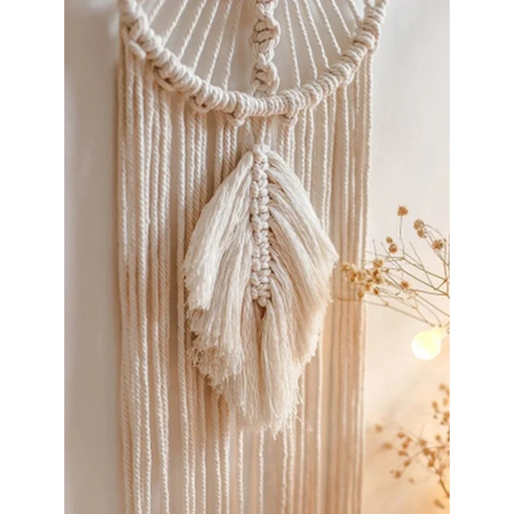 Macrame Dream Catcher Wall Hanging Bohemian Tapestry For Home And Nursery Decor 5