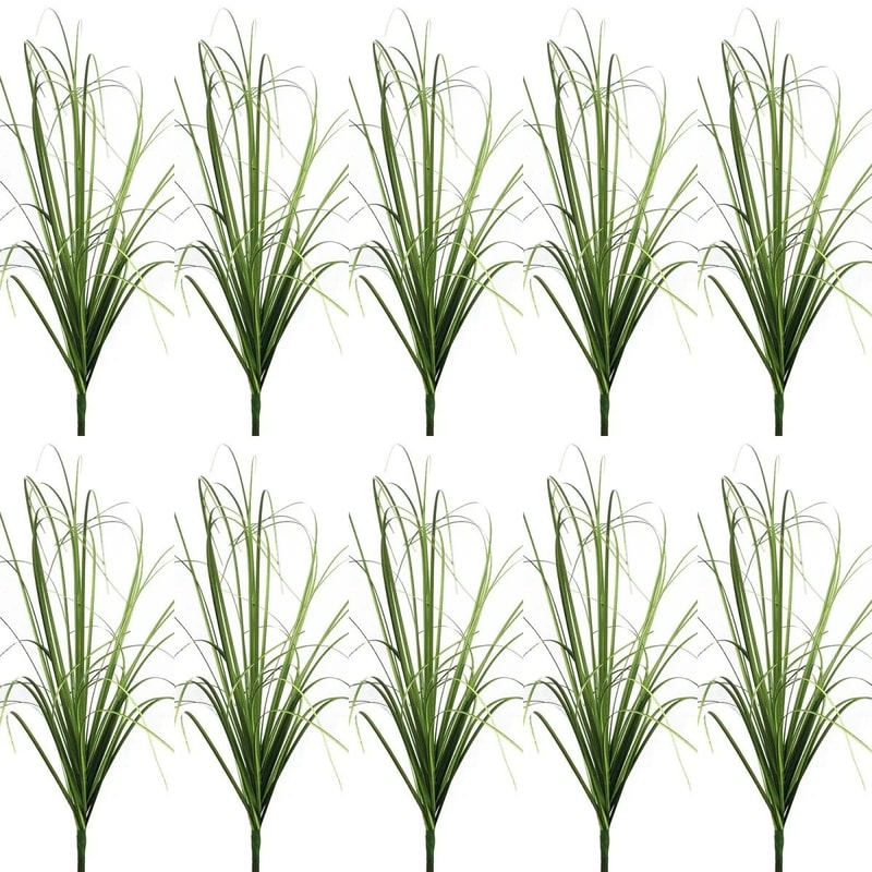 Artificial Grass Bush Mini Green Plants Fake Landscape Decor For Home And Crafts 13