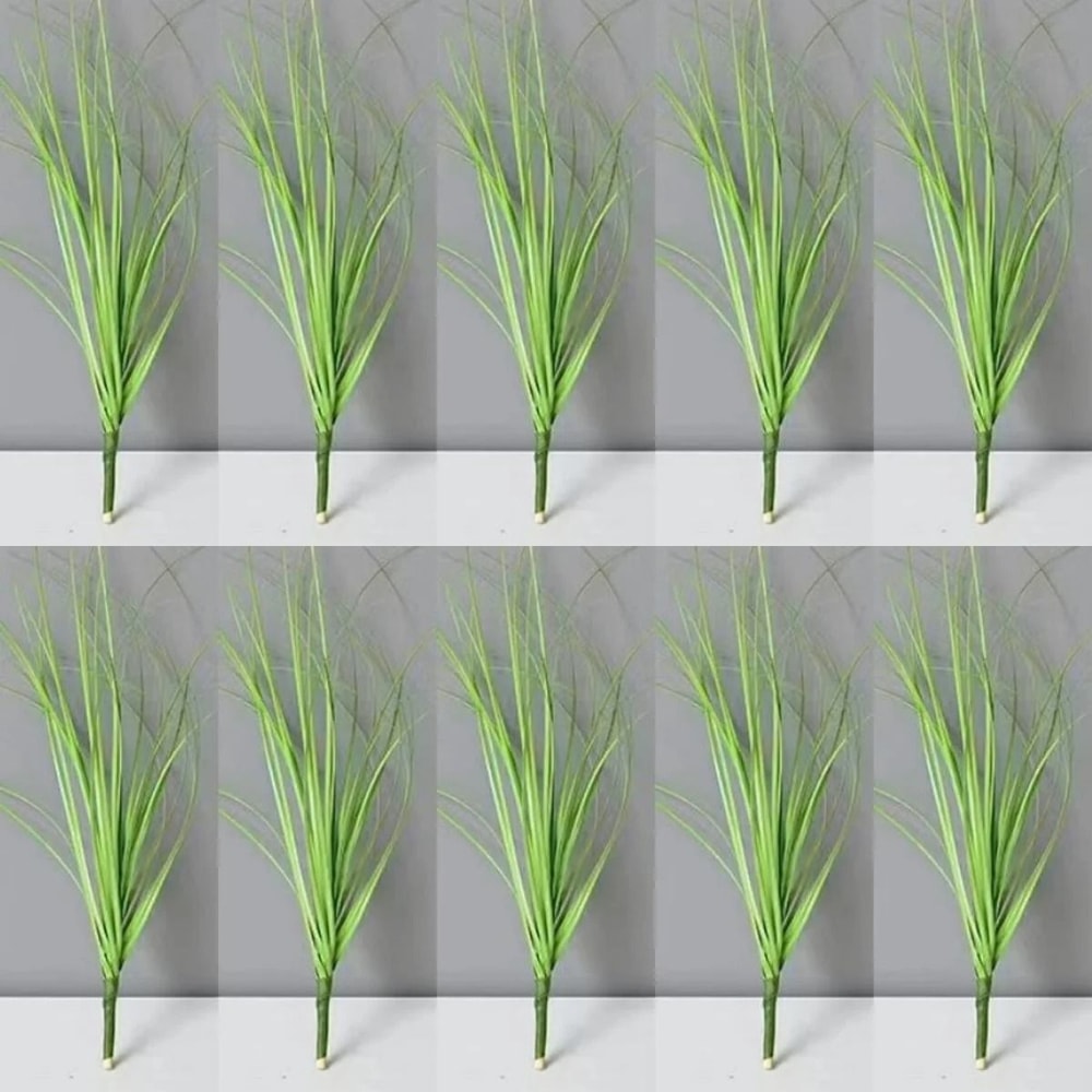 Artificial Grass Bush Mini Green Plants Fake Landscape Decor For Home And Crafts 16