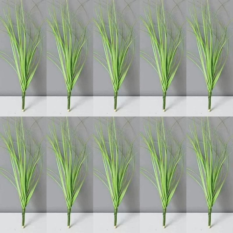 Artificial Grass Bush Mini Green Plants Fake Landscape Decor For Home And Crafts 16