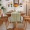 Green Boho Table Runner With Tassels Farmhouse Cotton Linen Dining Decor 1