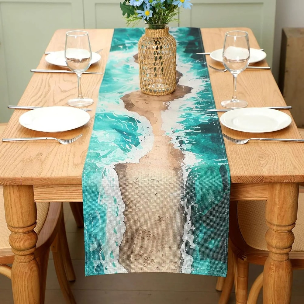 Passover Linen Table Runner Pesach Holiday Dining Table Decor 3