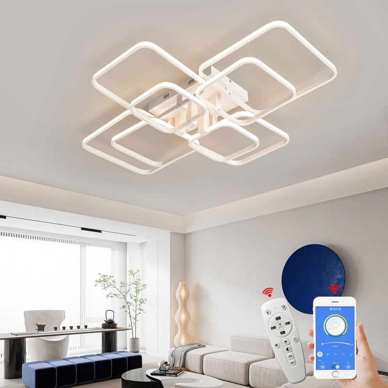 Modern LED Chandelier Ceiling Light Fixture For Living Room And Bedroom 17