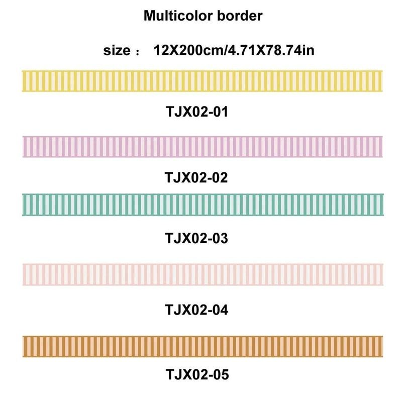 Self Adhesive Wallpaper Border Waterproof Wall Trim Sticker For Home Decor 6